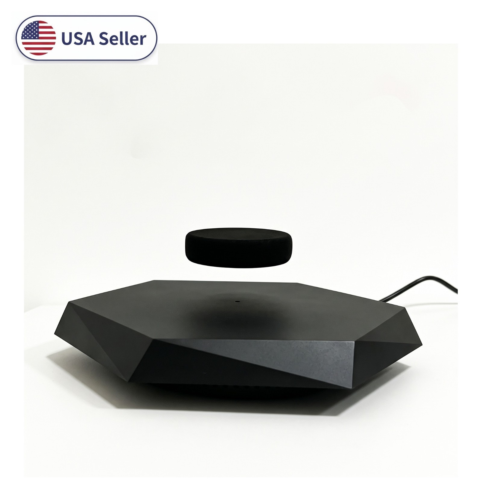Magnetic Levitation Display Stand Floating Platform 360 Rotating Figurine Black