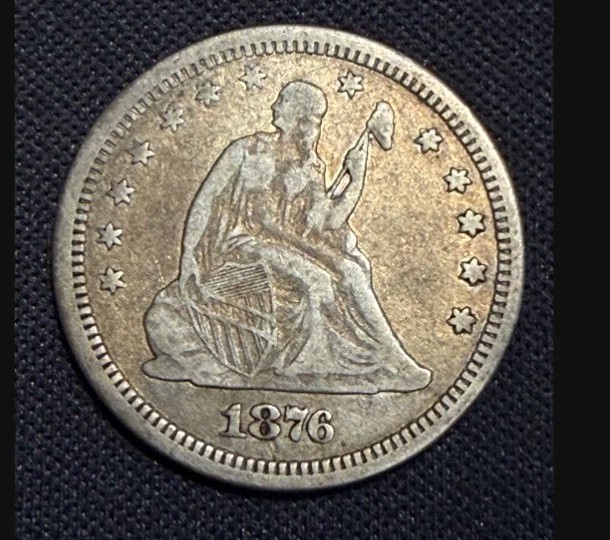1876 Cc Carson City Mint Seated Liberty Quarter Problem Free XF Eye Appealing