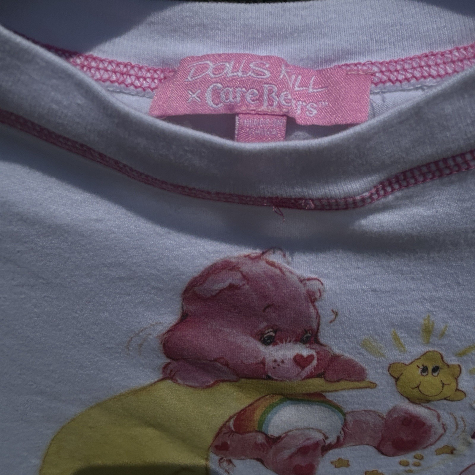Dolls Kill x Care Bears White/Pink Graphic  Tee