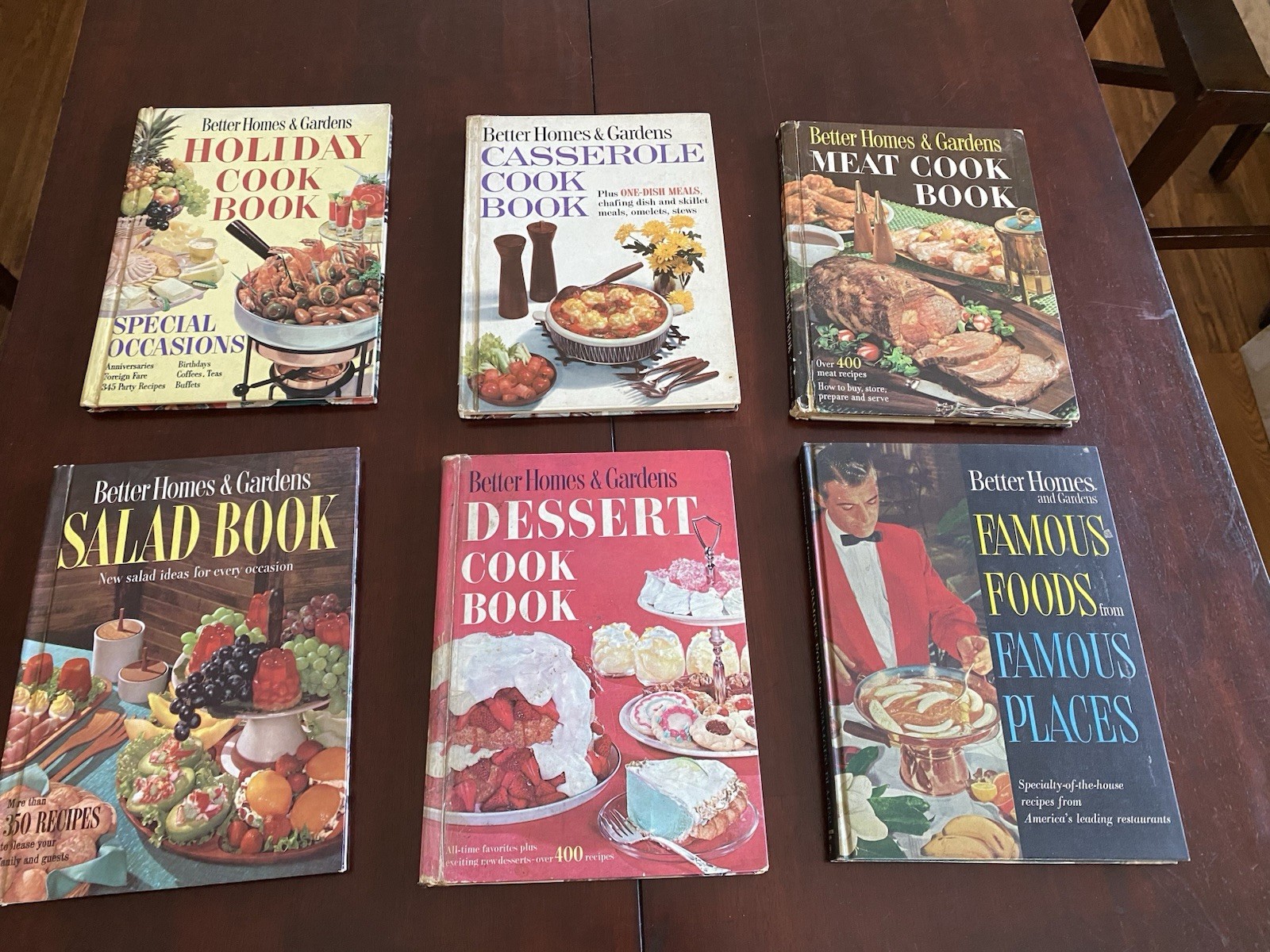 Vintage Set of Better Homes & Gardens Hardcover Cookbooks 1960s, set of 6 Vintage Set of Better Homes & Gardens Hardcover Cookbooks 1960s, set of 6