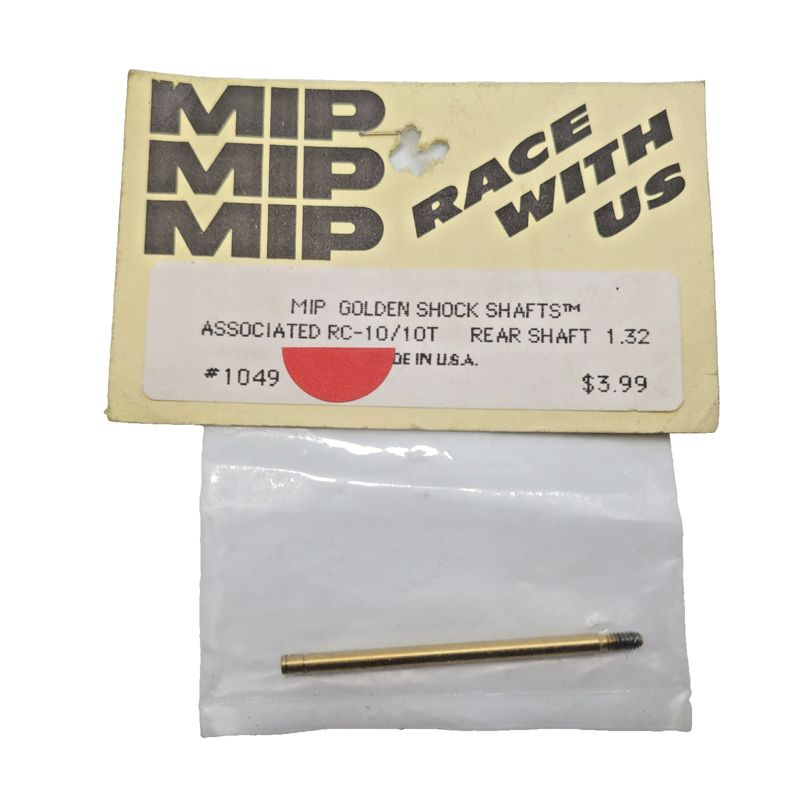 MIP Golden shoch shafts for associated RC10, rear 1.32 #1049 MIP Golden shoch shafts for associated RC10, rear 1.32 #1049