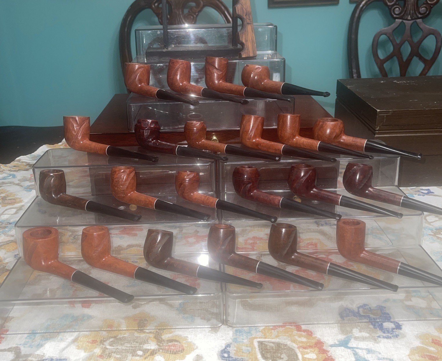 22 NOS Briar Wood Vintage Tobacco Pipe Lot Screw Stem Unsmoked Beauties………..LQQK