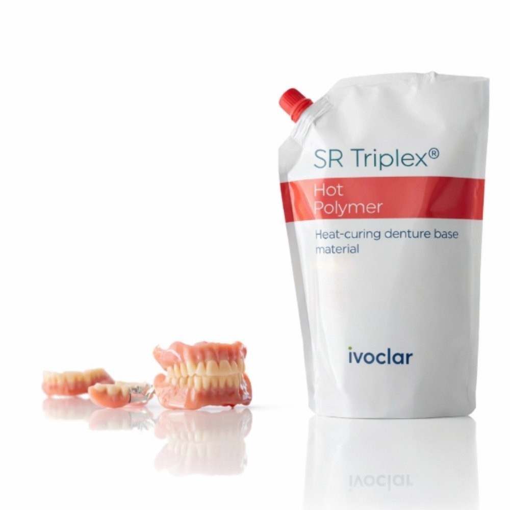 Ivoclar SR Triplex Hot Polymer Heat Cure Denture Base Material Powder 500gm.