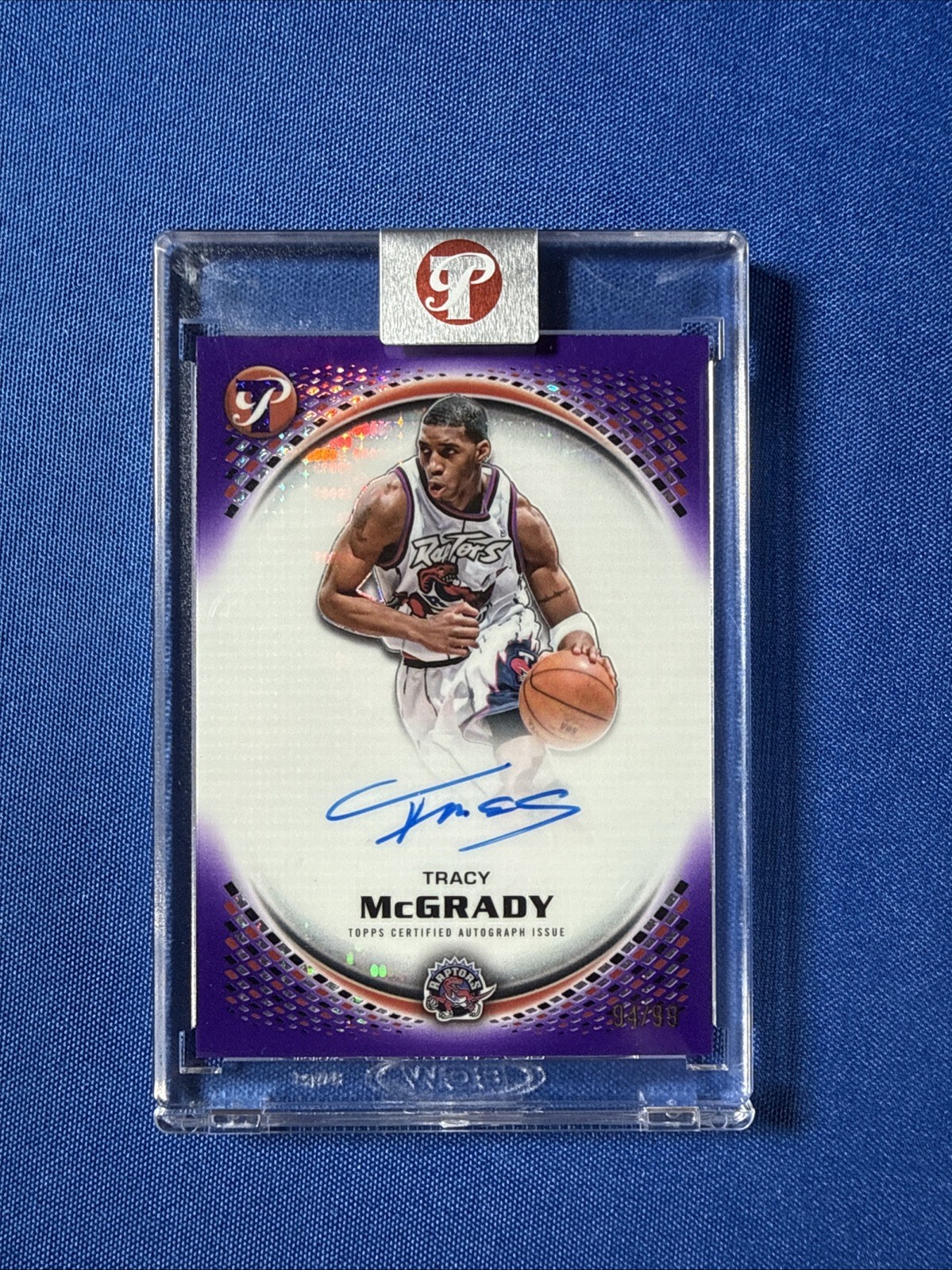 TRACY MCGRADY 2025-26 Topps Pristine Purple ON CARD AUTO /99 Raptors #PA-TMG