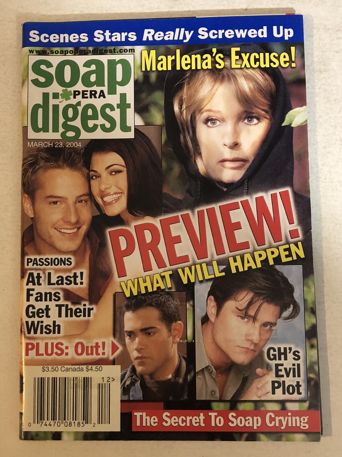 Soap Opera Digest Magazine March 23 2004 Passions General Hospital Soap Opera Digest Magazine March 23 2004 Passions General Hospital