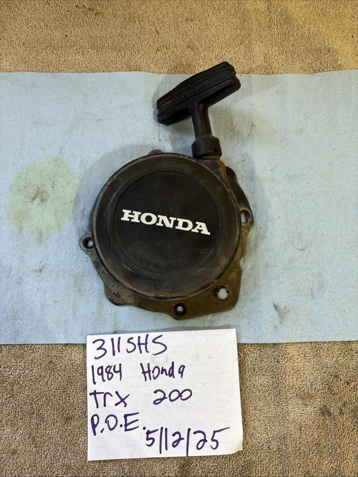 1984 Honda TRX 200 recoil rewind Pull Start 311 1984 Honda TRX 200 recoil rewind Pull Start 311