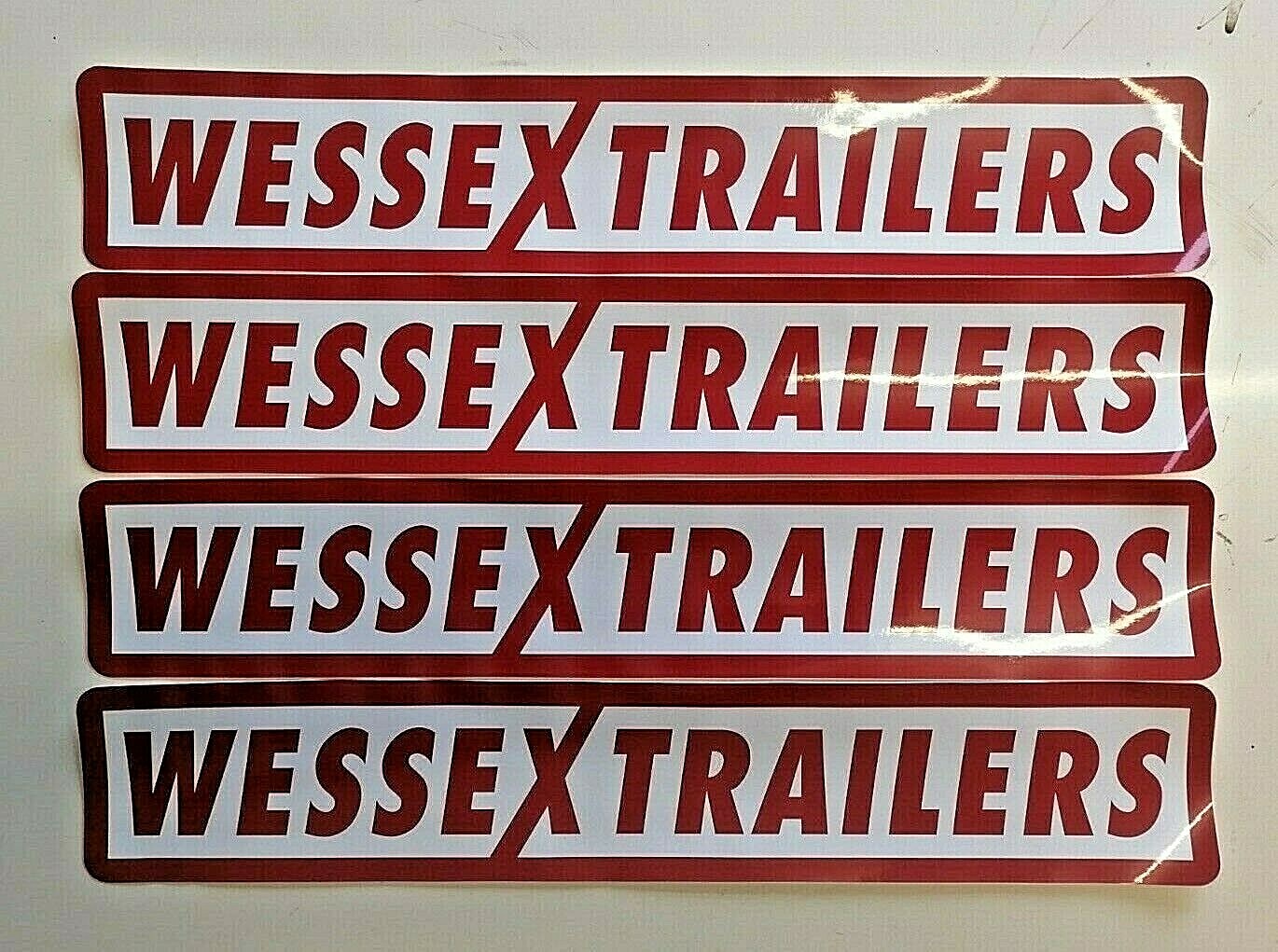 GENUINE REPLACEMENT WESSEX TRAILER STICKER PACK, 4 x STICKERS, HIGH QUALITY 