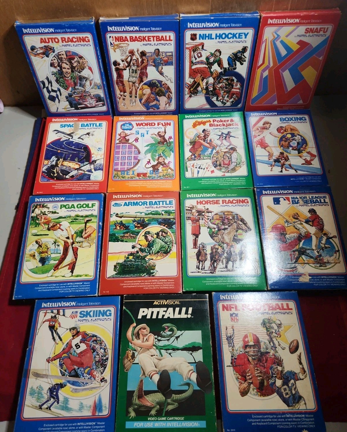 VINTAGE 1979-1982 INTELLIVISION GAME CARTRIDGE LOT (15) ACTIVISION NICE