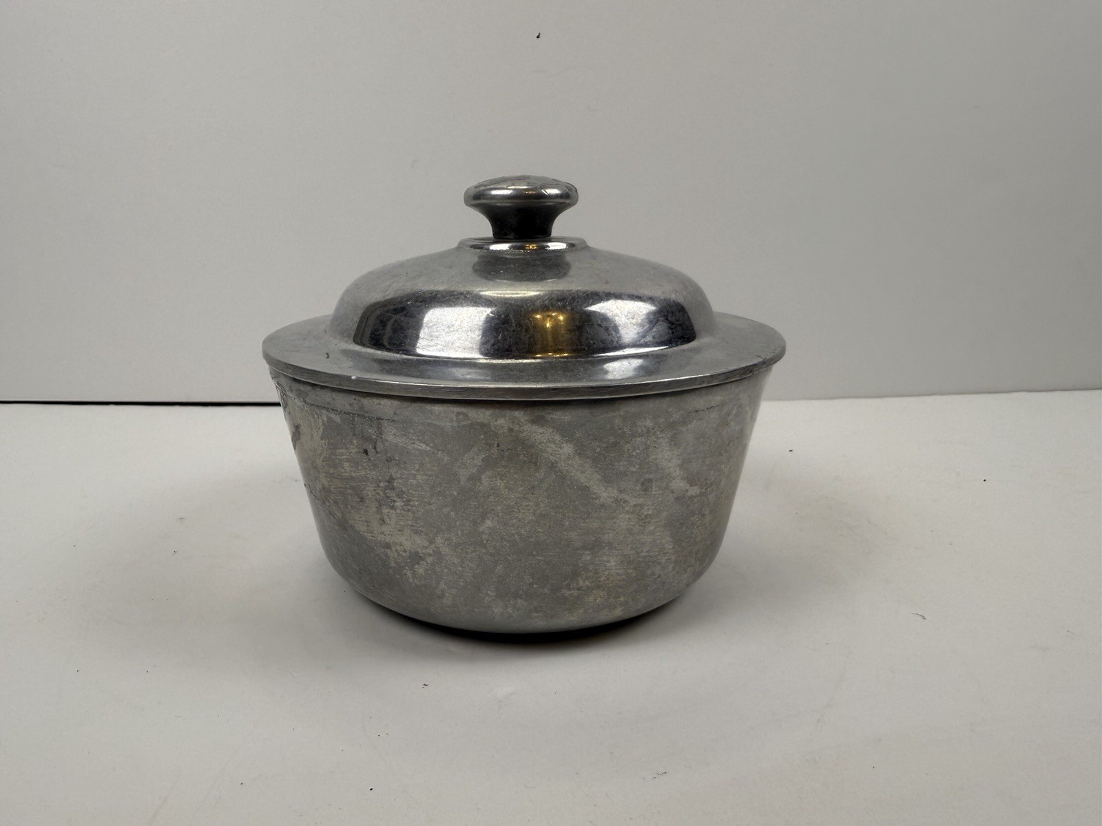 Vintage Wilton, Columbia PA. Pewter Small Serving, Sugar Bowl w/Lid Stamped