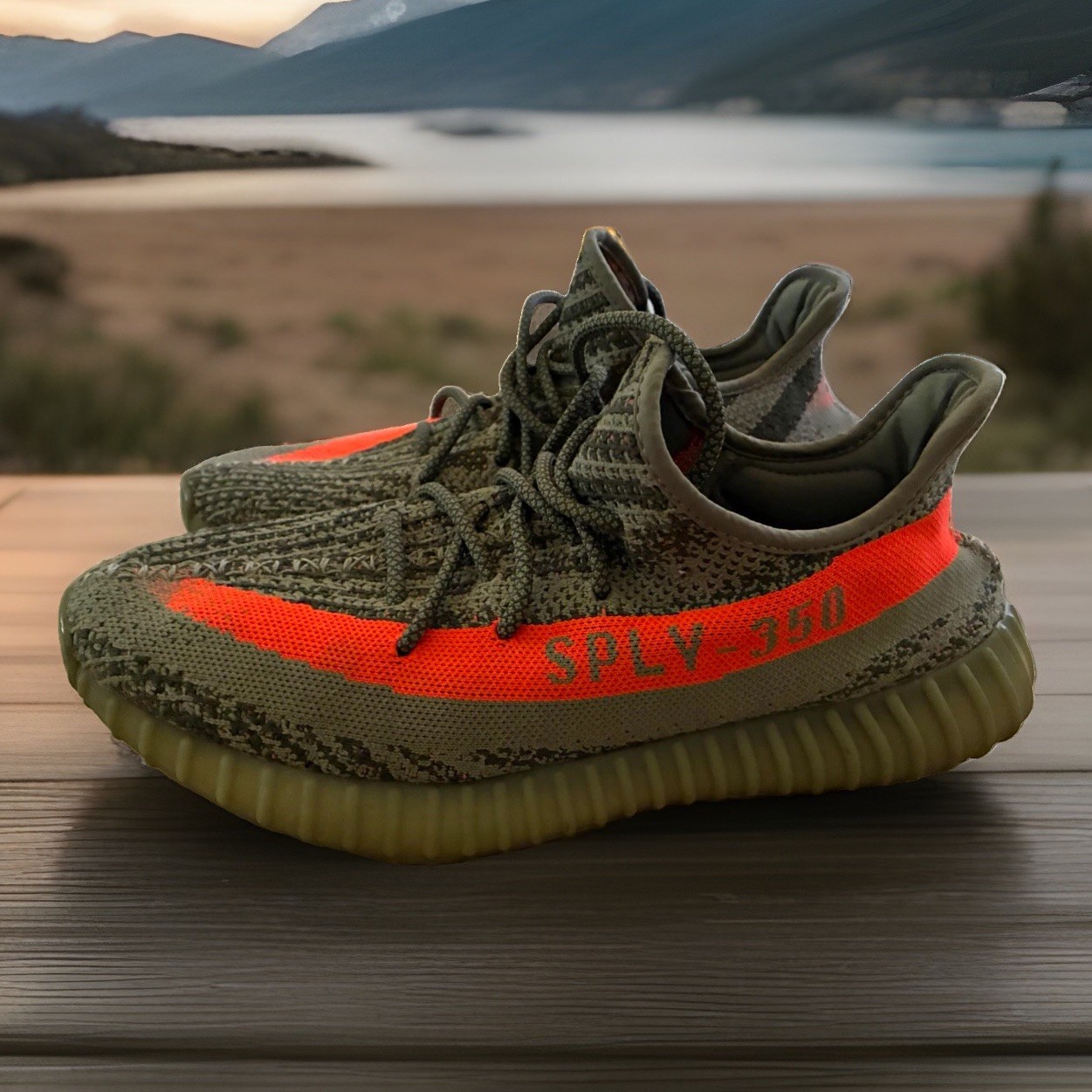 adidas Yeezy Boost 350 V2 Beluga Low Top Lace Up Gray Orange BB1826