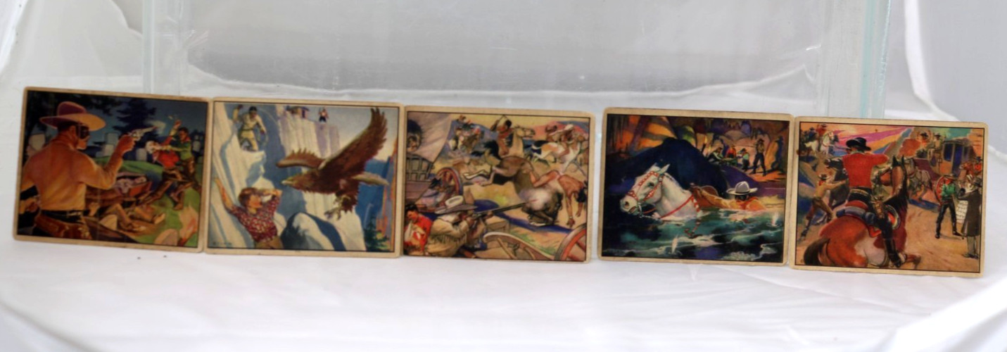 1940 Lone Range Gum Cards Lot of 5 (R-83) #8 #6 #13 #17 #14 Ungraded 