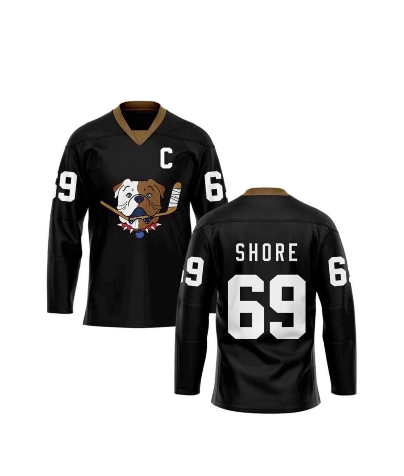 Sudbury Bulldogs Hockey Jersey Sweater (Black) Custom Fan Gear Gift