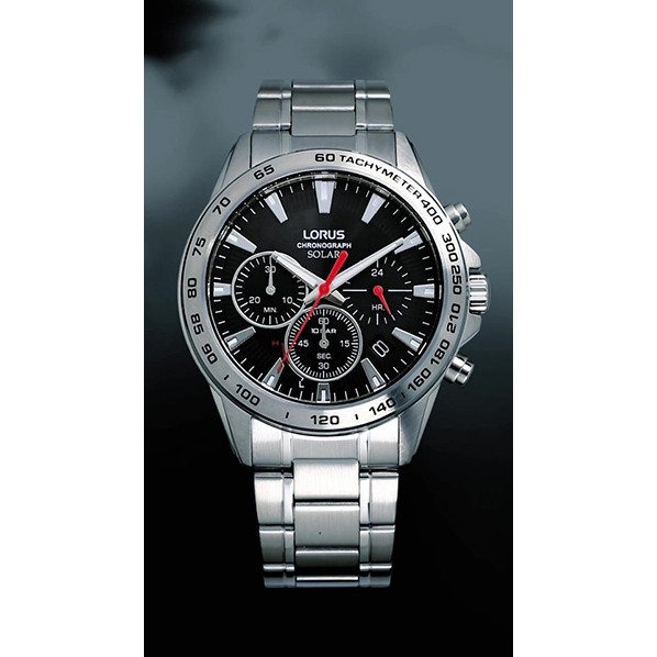 SEIKO LORUS solar powered chronograph tachymeter 100m waterproof European limite