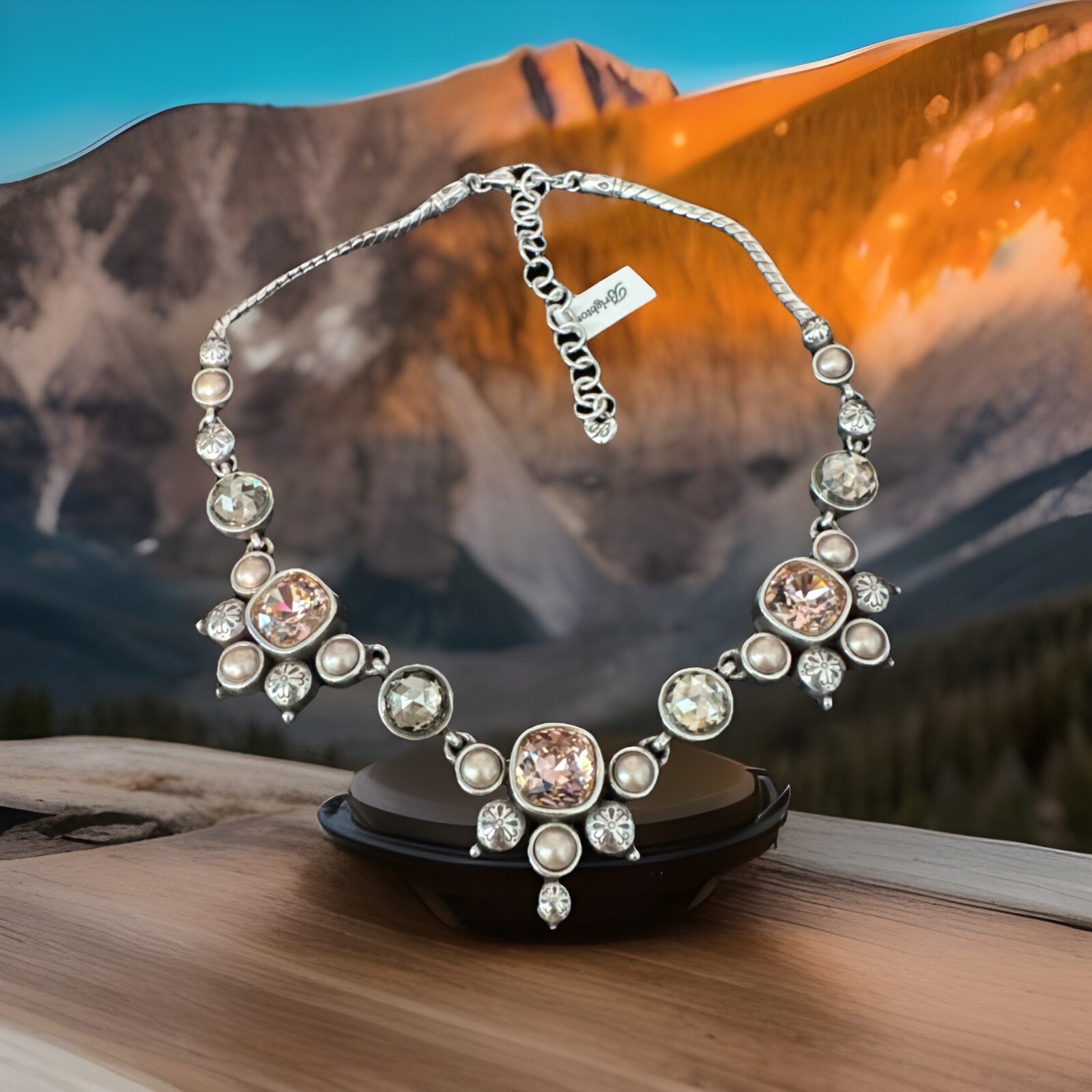 Brighton SELENE Necklace Crystal And Glass Pearls List $158 NWT Rare Find Brighton SELENE Necklace Crystal And Glass Pearls List $158 NWT Rare Find