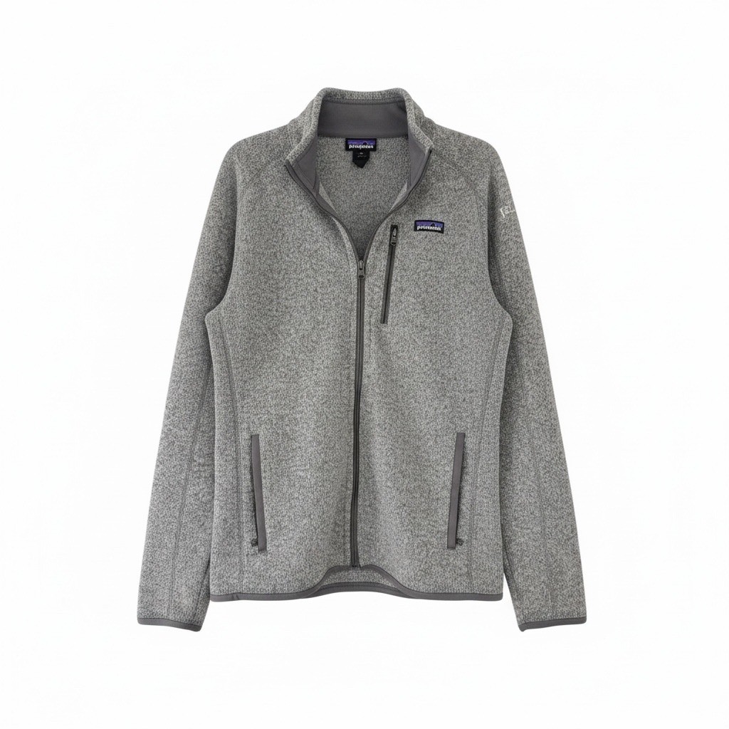 Patagonia Better Sweater Full Zip Fleece Jacket Grey Mens Medium JELD-WEN Logo