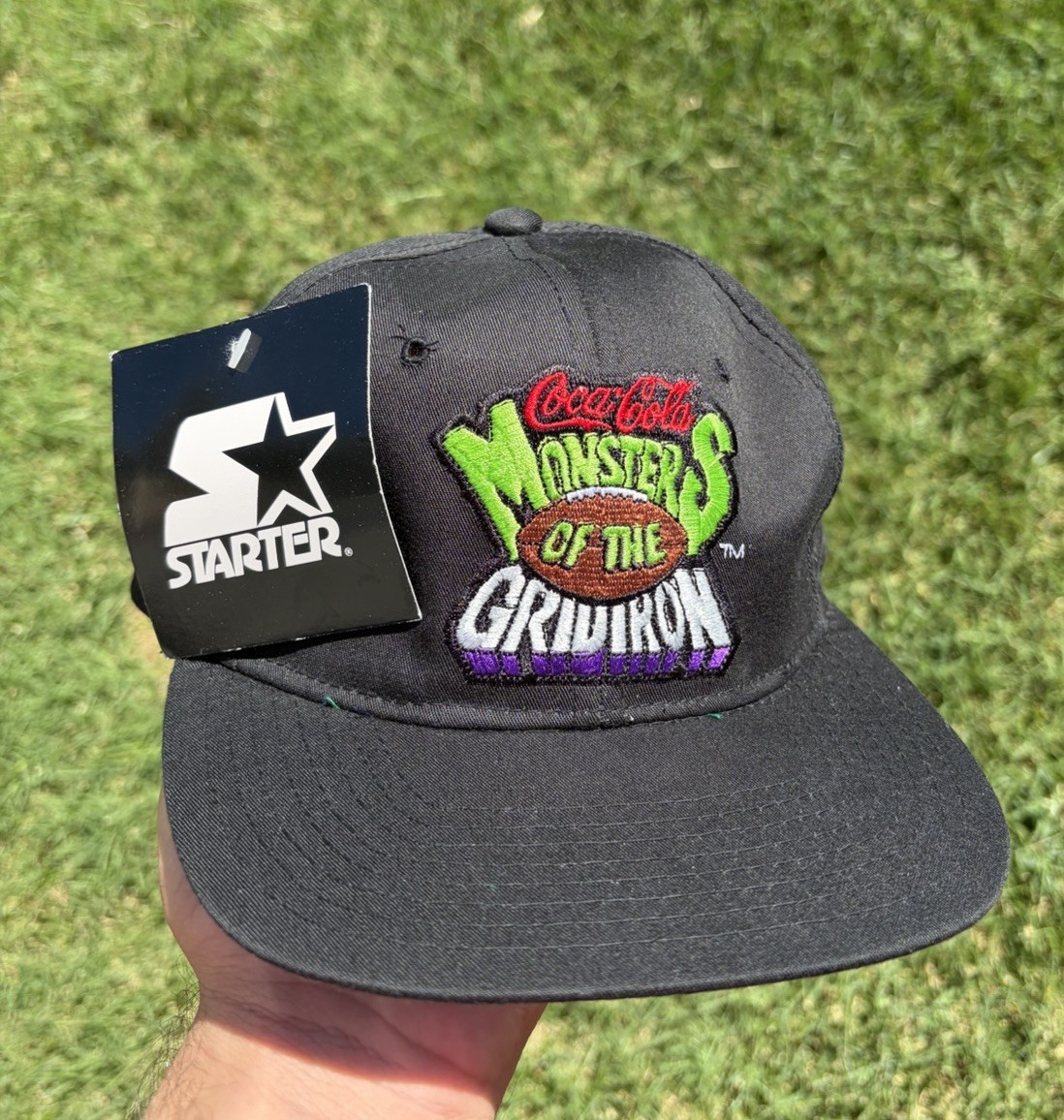 VINTAGE STARTER COCA COLA MONSTERS OF THE GRIDIRON NFL SNAPBACK HAT CAP NWT 90’s