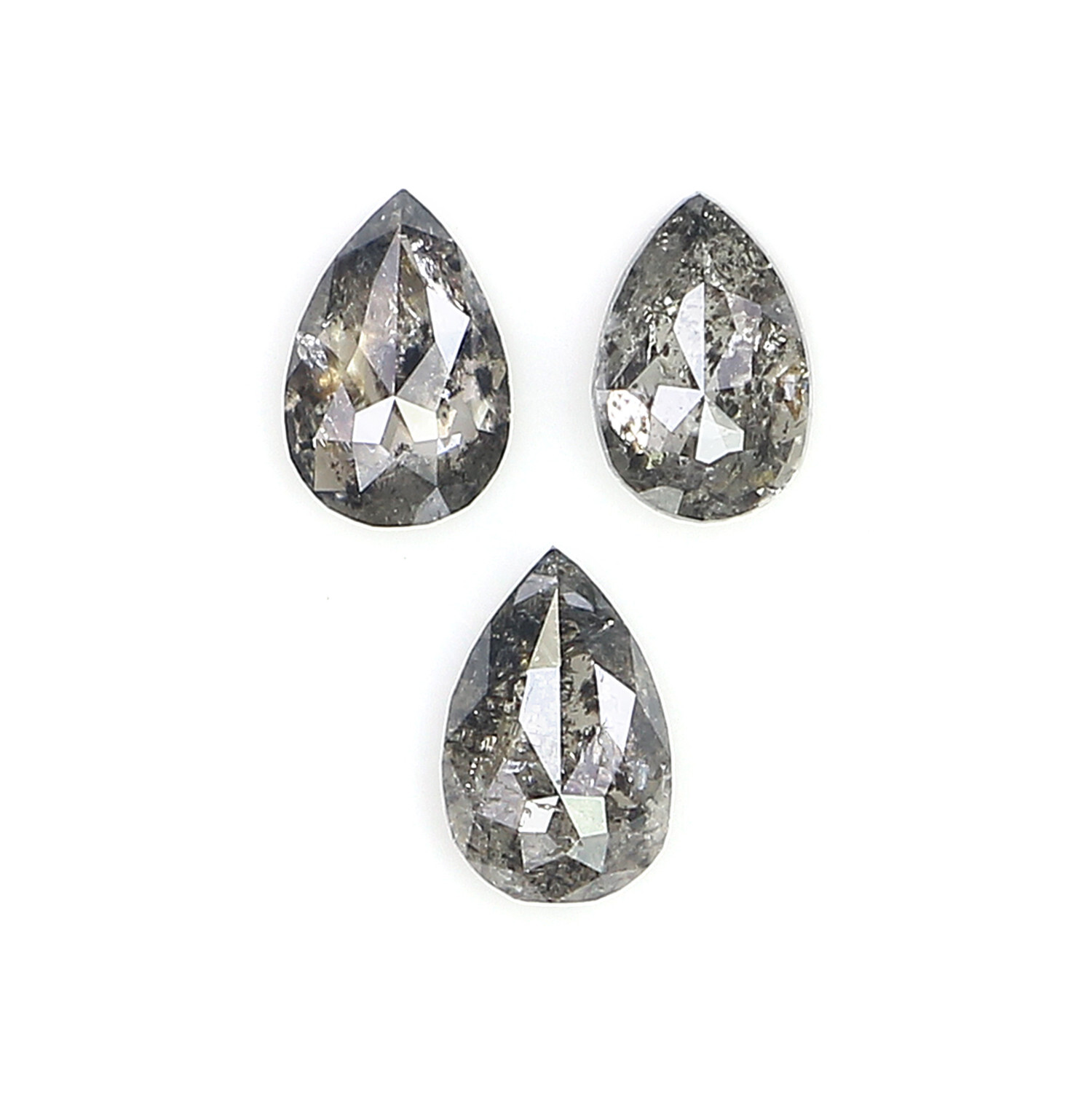 0.48 CT Natural Loose Pear Shape Diamond 4.60 MM Salt And Pepper Diamond LQ2896