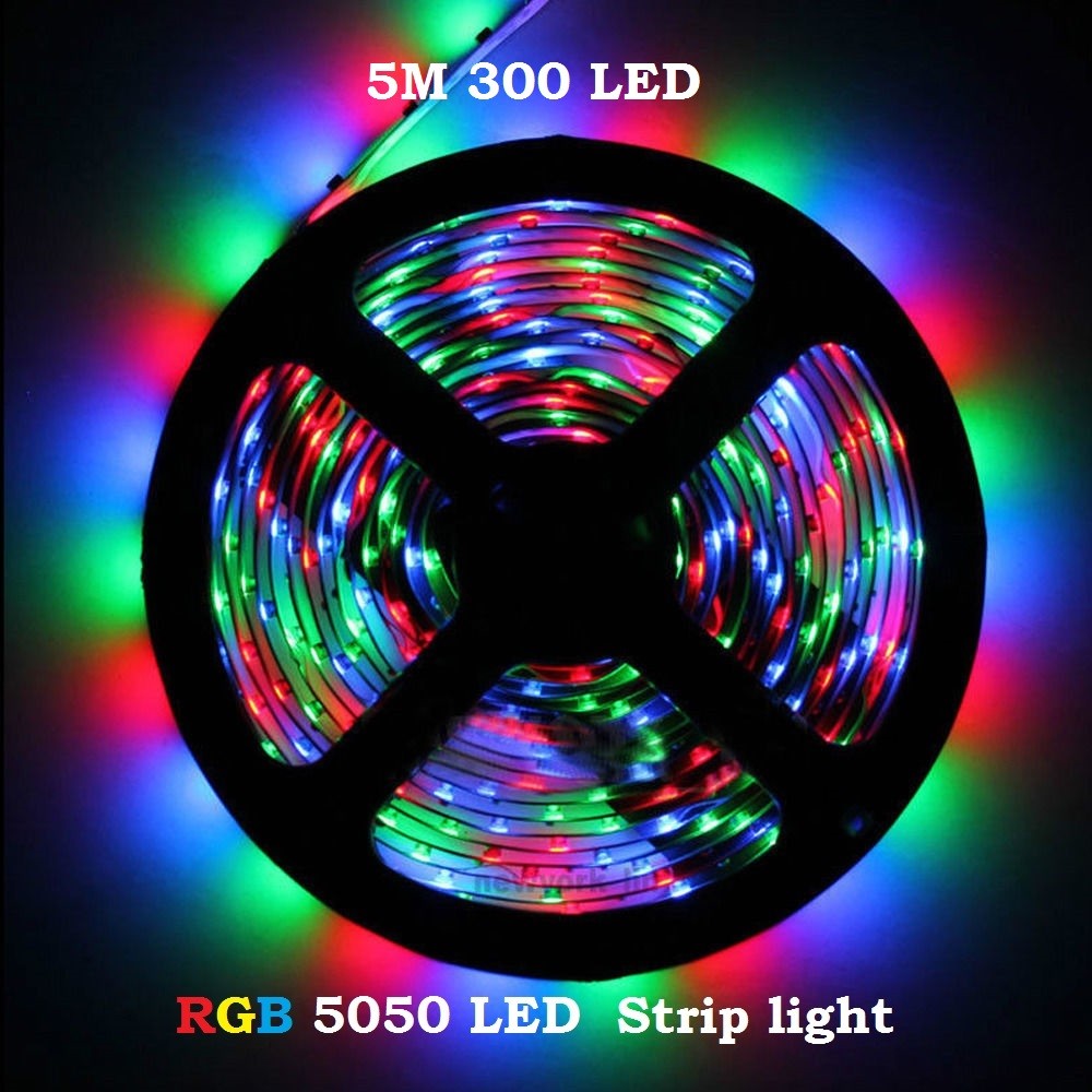 Bright 5050 RGB Waterproof SMD 300 LED Flexible Strip light 12V 5M 16.4ft US