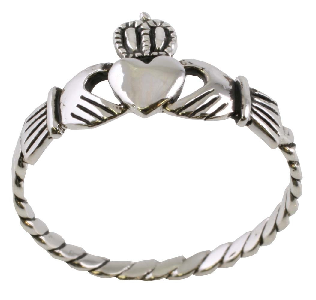 925 STERLING SILVER LADIES IRISH CLADDAGH RING 