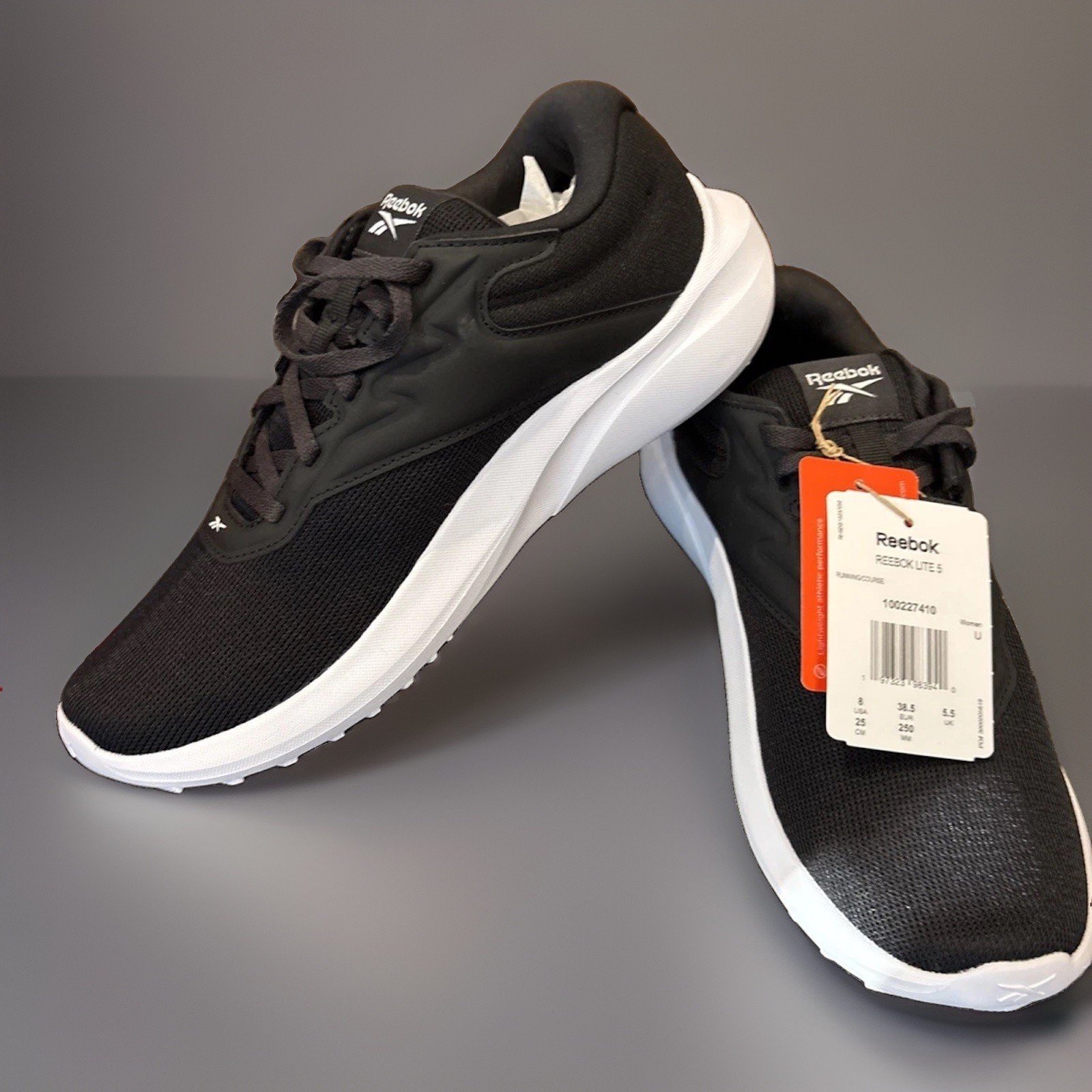 Reebok Lite 5 Running Shoes Black/white Women\'s Size 8-New w/ Box Reebok Lite 5 Running Shoes Black/white Women\'s Size 8-New w/ Box