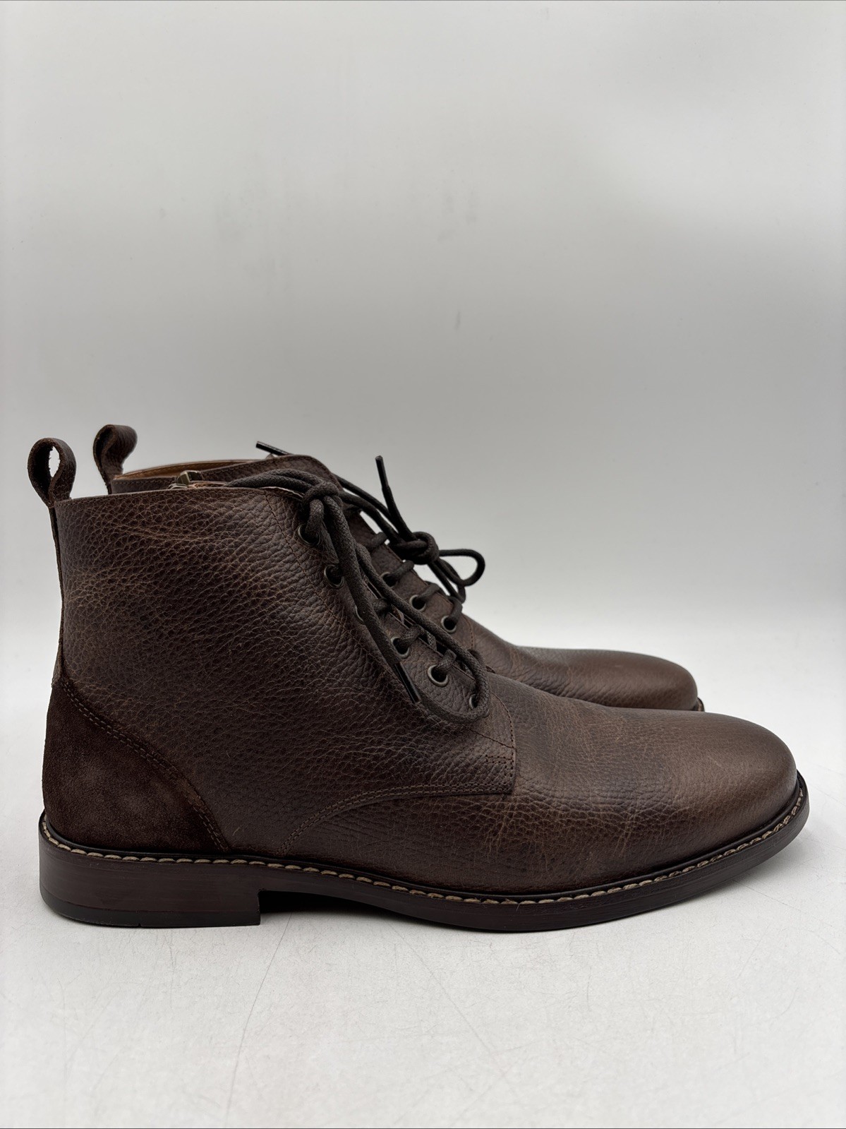 Crown Vintage Men’s Granvill Cognac Brown Lace-Up Boots, Size 11 M