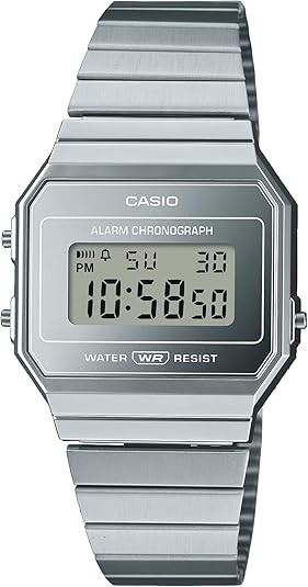 Casio Vintage Retro Collection 37.4mm Case Silver Watch A700WEV-7AVT Casio Vintage Retro Collection 37.4mm Case Silver Watch A700WEV-7AVT