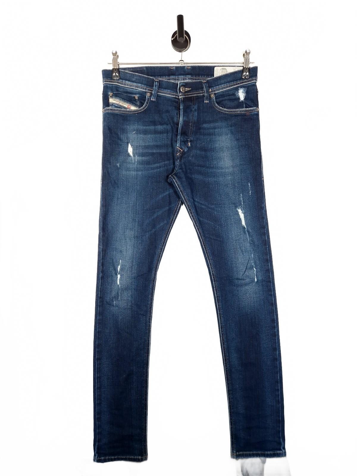 Diesel Tepphar Slim Carrot Jeans Size W32 L32 Mens Blue Distressed Button Fly Diesel Tepphar Slim Carrot Jeans Size W32 L32 Mens Blue Distressed Button Fly