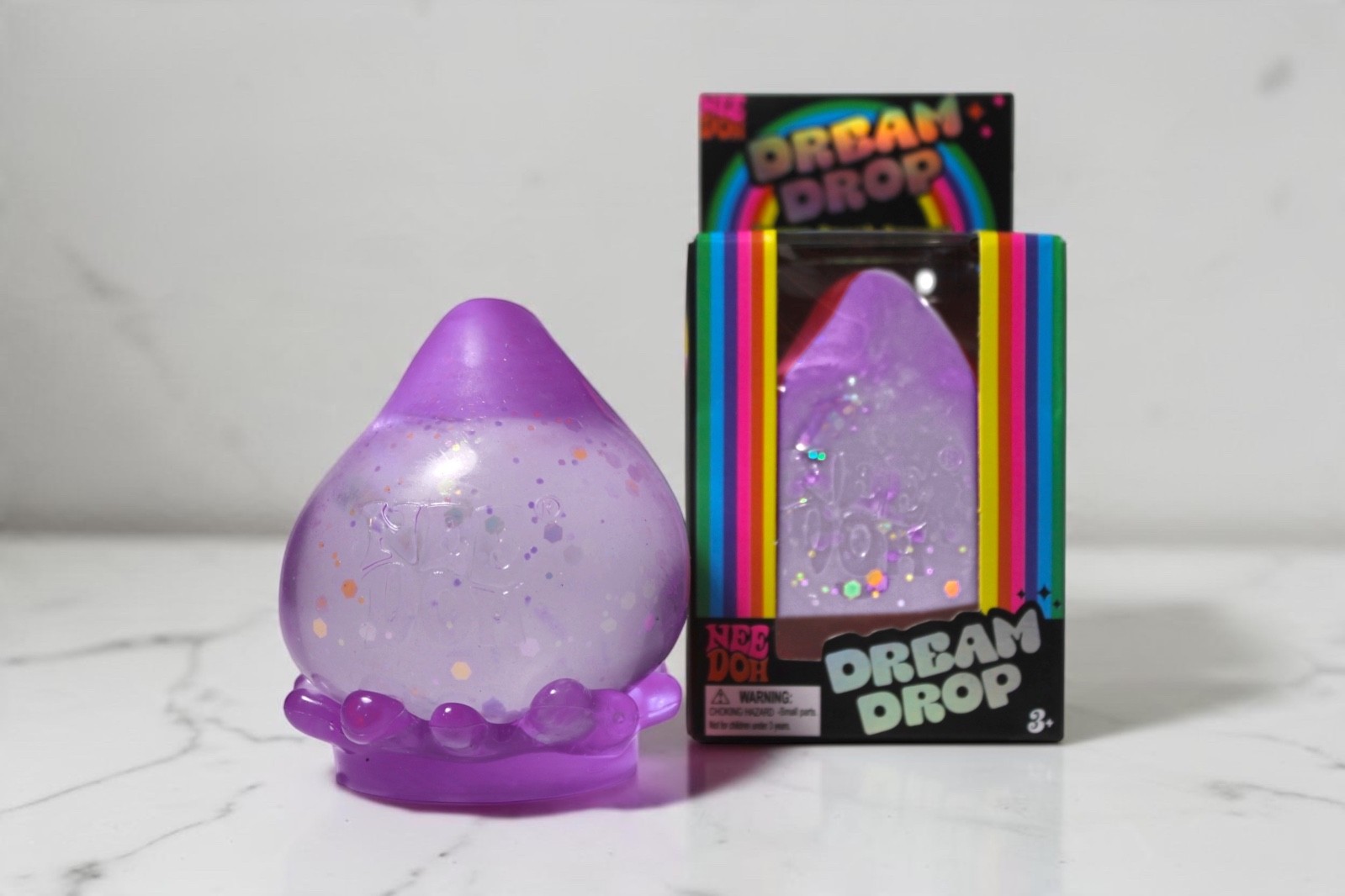 NeeDoh Dream Drop Purple Super Solid Squish Fidget Stress Toy NEW