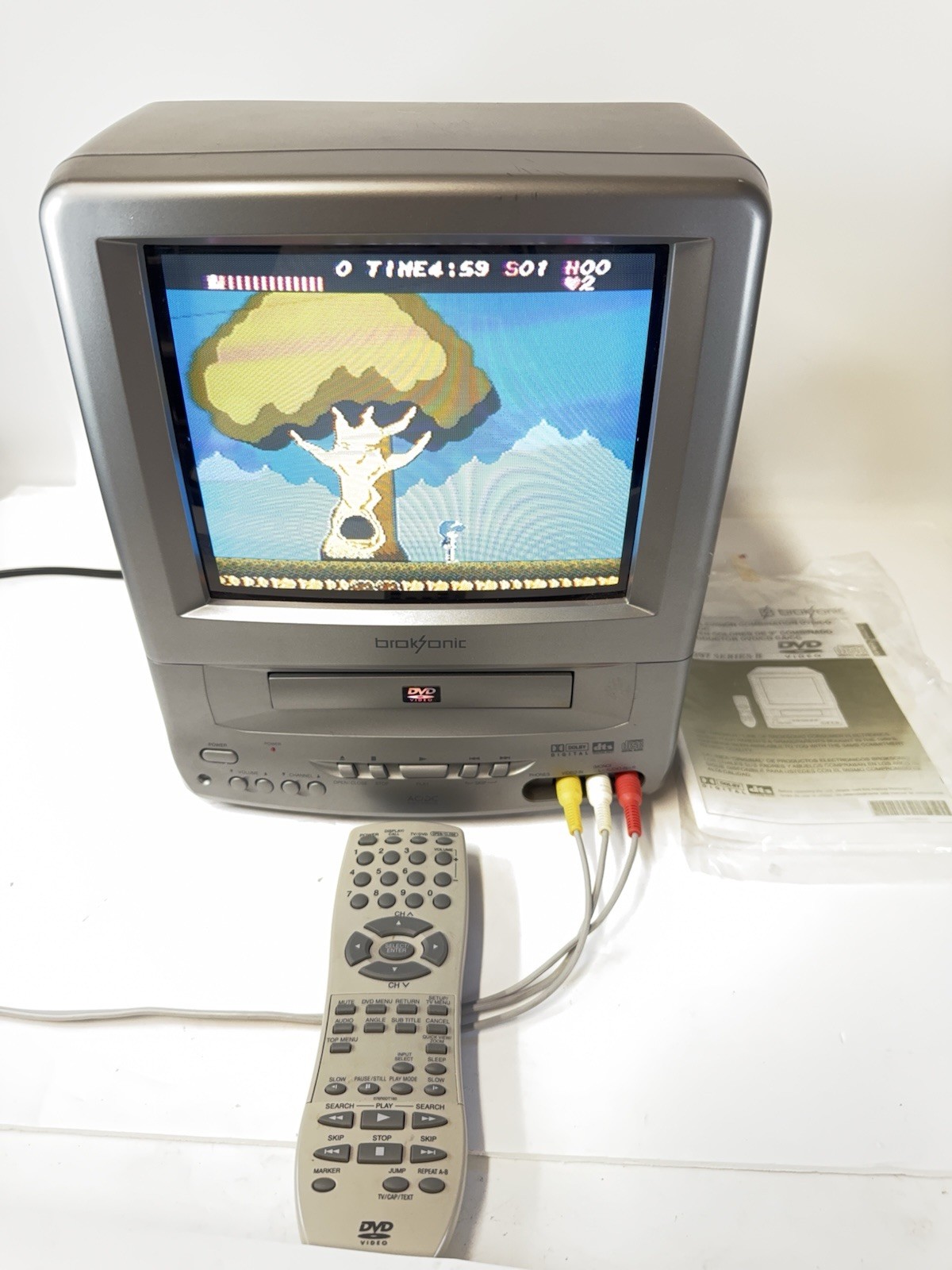 BROKSONIC CRT TV DVD COMBO CCVG-297 RETRO GAMING 9\ BROKSONIC CRT TV DVD COMBO CCVG-297 RETRO GAMING 9\