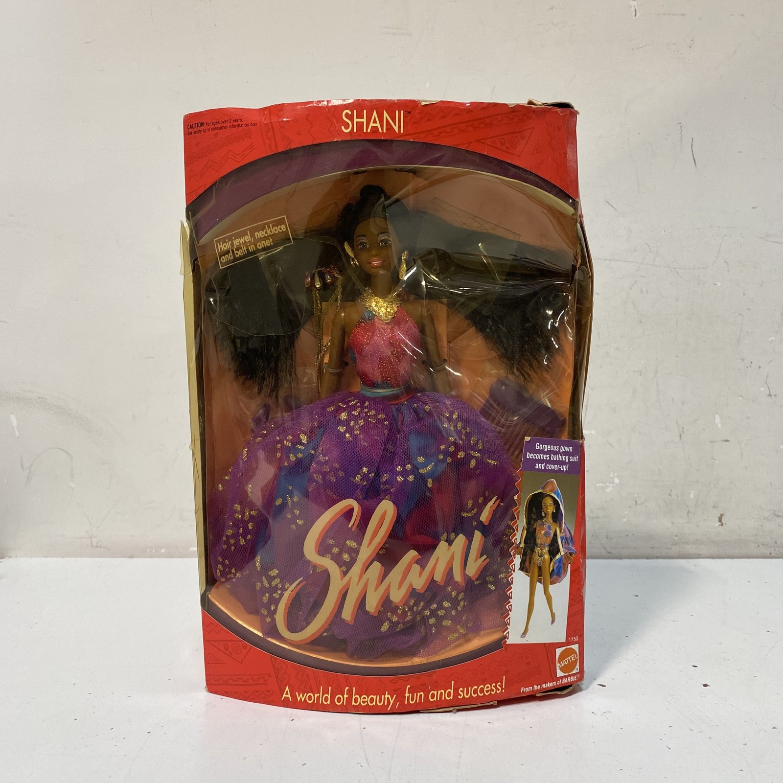 Mattel Shani Doll 1991 Vintage Fashion Figure New In Box 1750