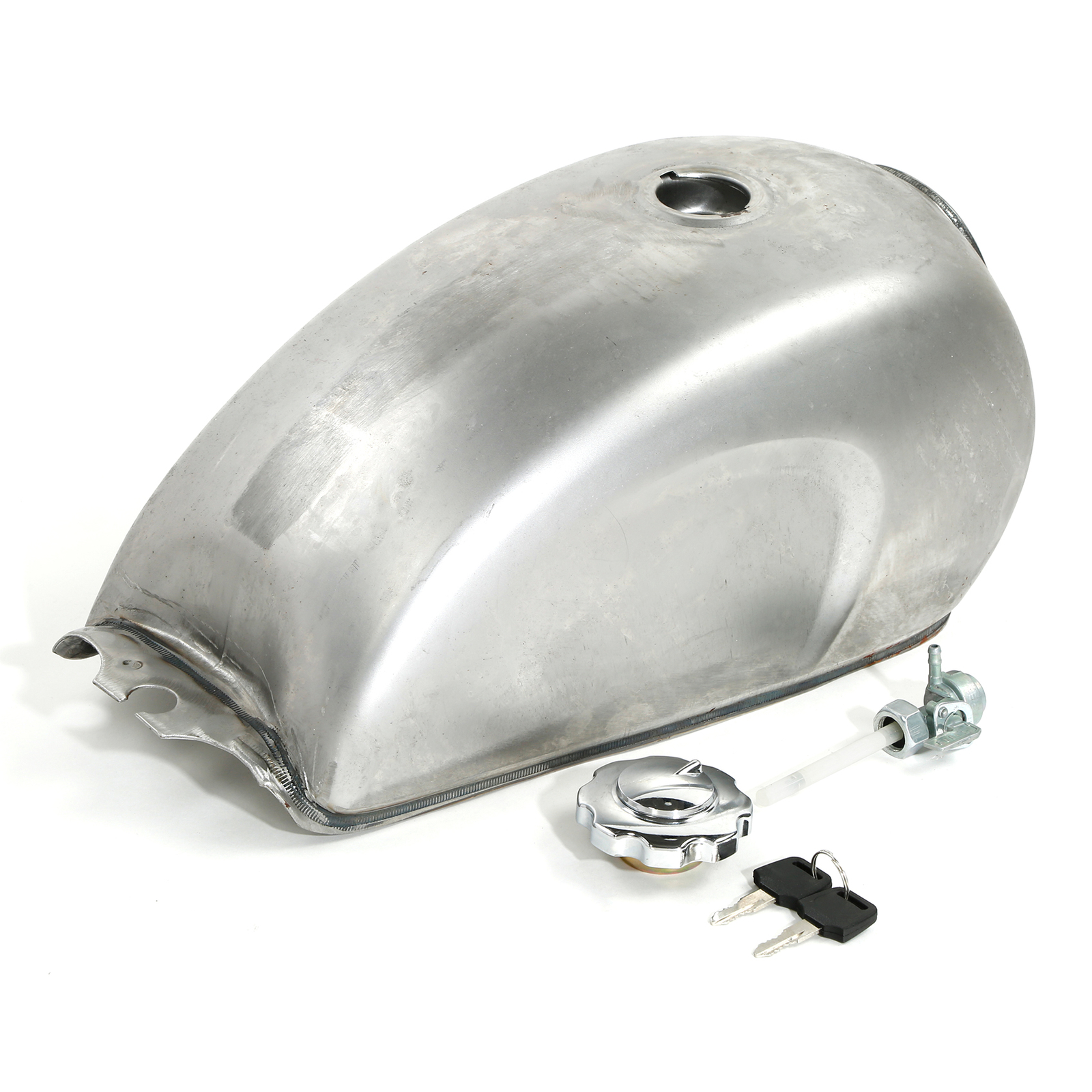 Unpainted 2.4gal Gallon Gas Fuel Tank Fit for Honda CD CG GL Custom Cafe Racer