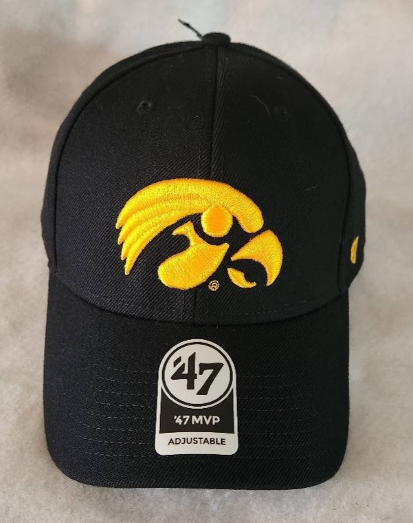 \'47 Iowa Hawkeyes Cap Hat 47 MVP  Black Adjustable NEW