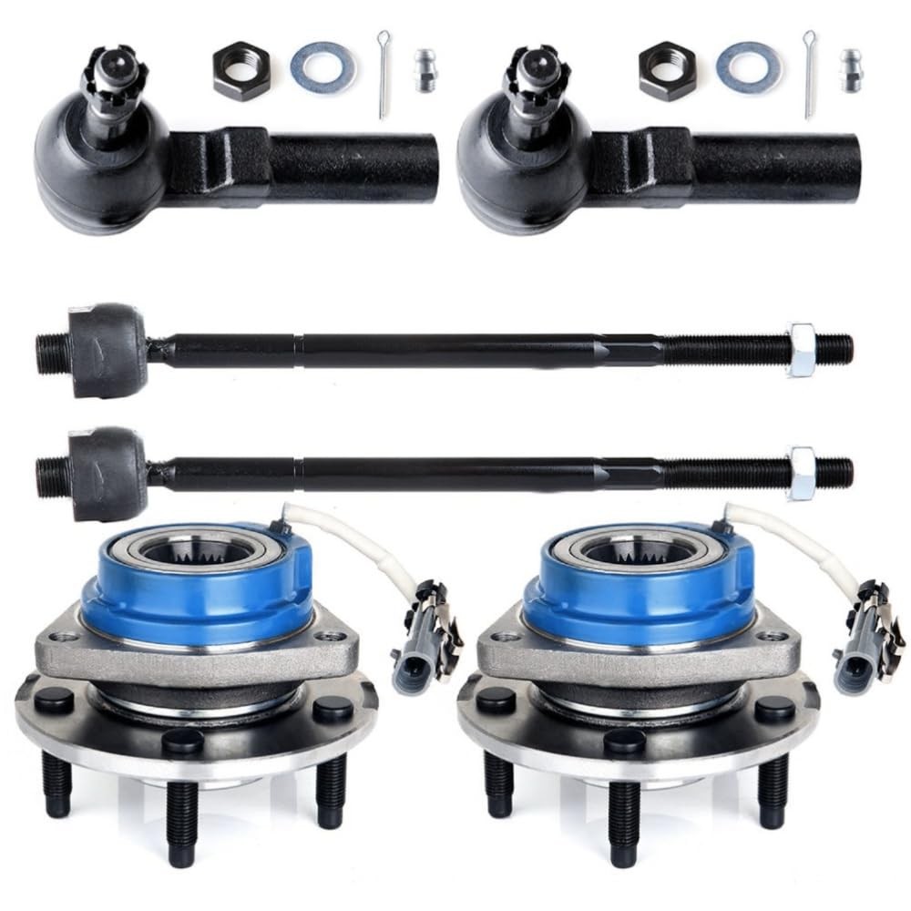 6pcs Suspension Kit Front L/R Upper/Lower Inner/Outer Buick Cadillac Hub Bearing
