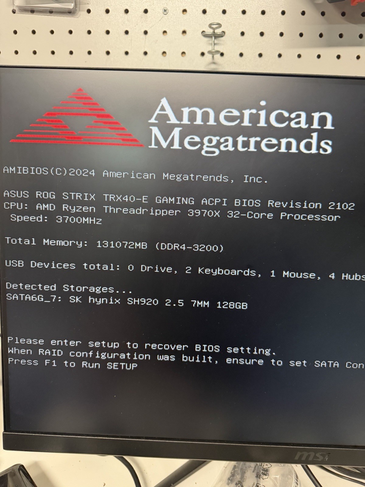 Treadripper 3970x Combo 124 GB Of Ram Pro