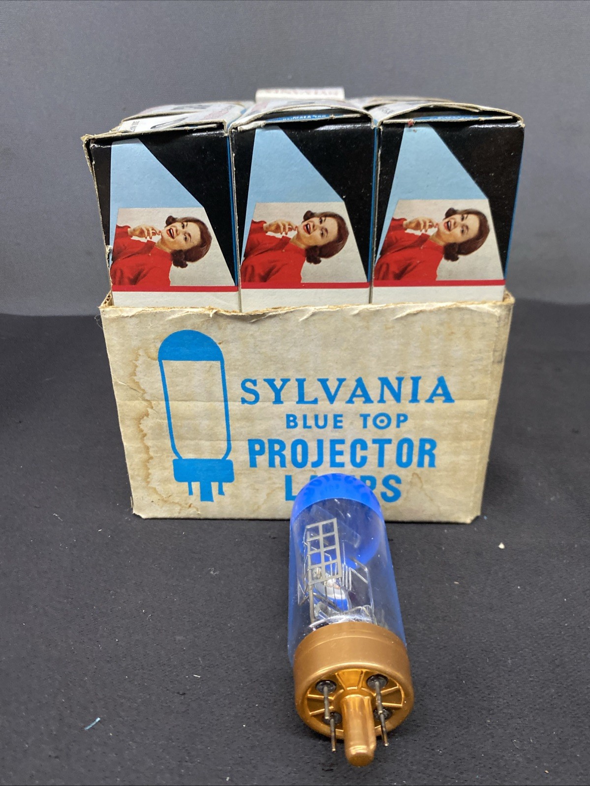 Sylvania Blue Top Projector Lamps CRA 300 Watt New Old Stock Lot Of 12
