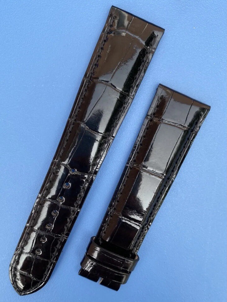 Original Zenith Handmade Black Alligator Leather Watch Strap 22-492 N Original Zenith Handmade Black Alligator Leather Watch Strap 22-492 N
