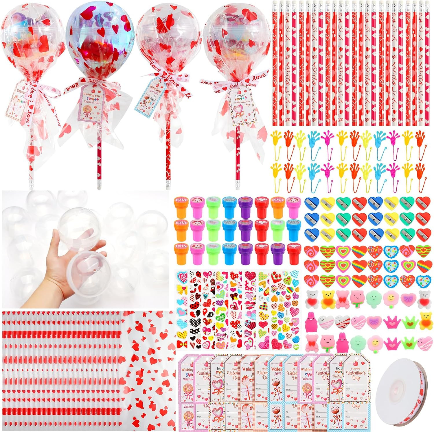 LiYiQ 24Pack Valentines Day Gifts Student Stationery Gifts from Teacher Giant Lo