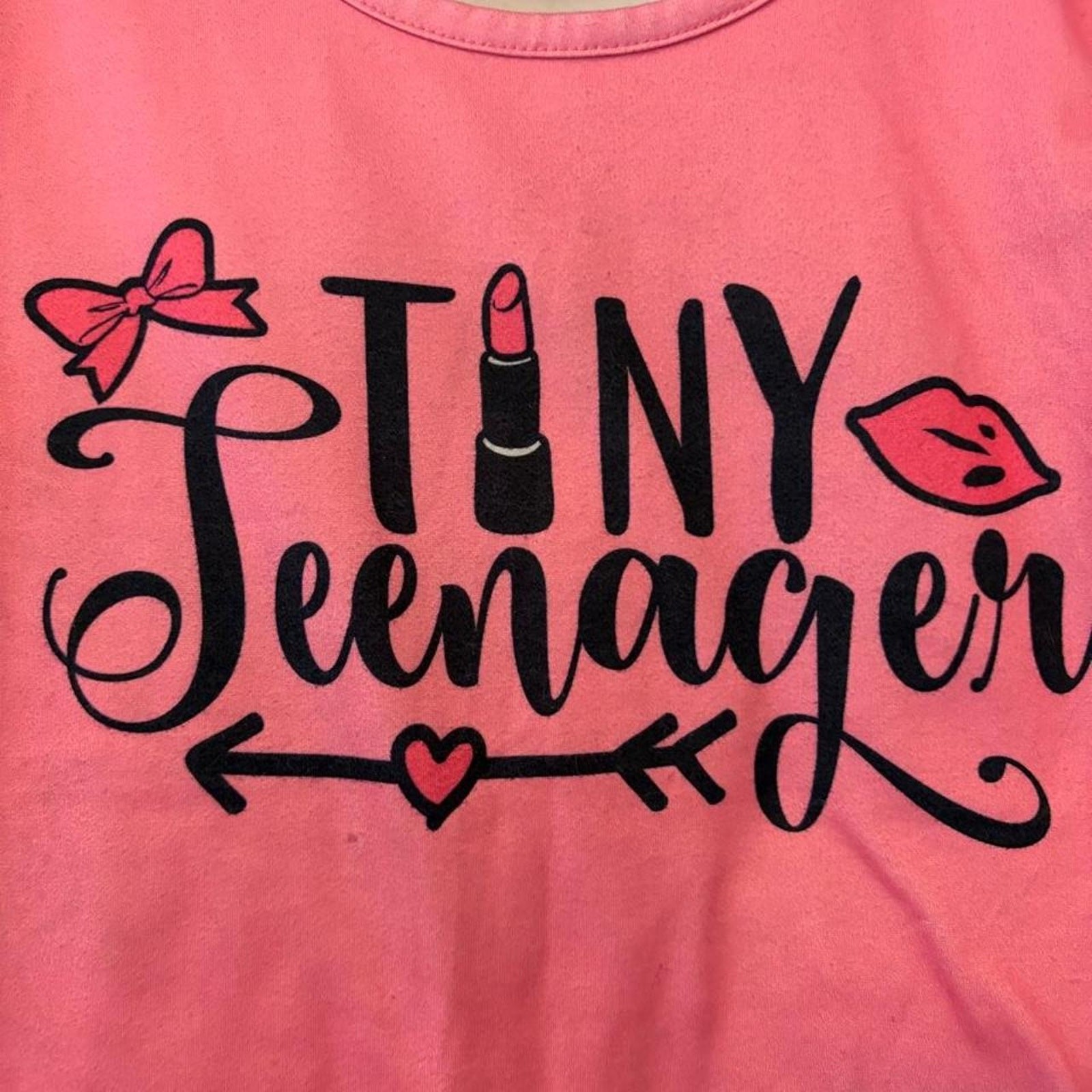 Cute pink girls short sleeve
