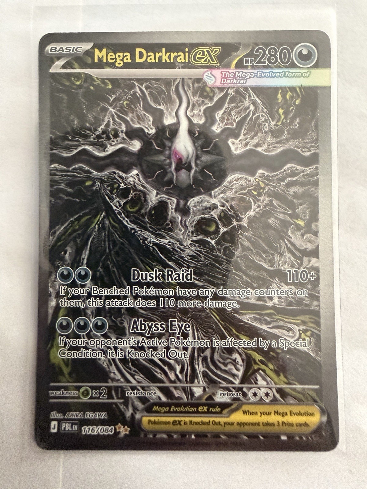 Pokémon TCG Mega Darkrai EX EN Full Art Holo Secret Rare 116/084 280HP 2015 Pokémon TCG Mega Darkrai EX EN Full Art Holo Secret Rare 116/084 280HP 2015