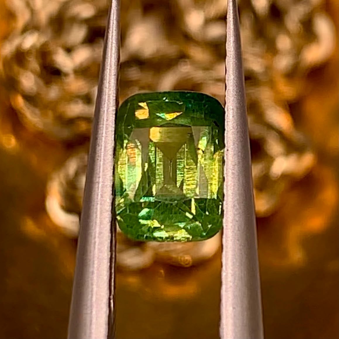 1.18Ct Natural Unheated Rare Vivid Green Sapphire From Madagascar