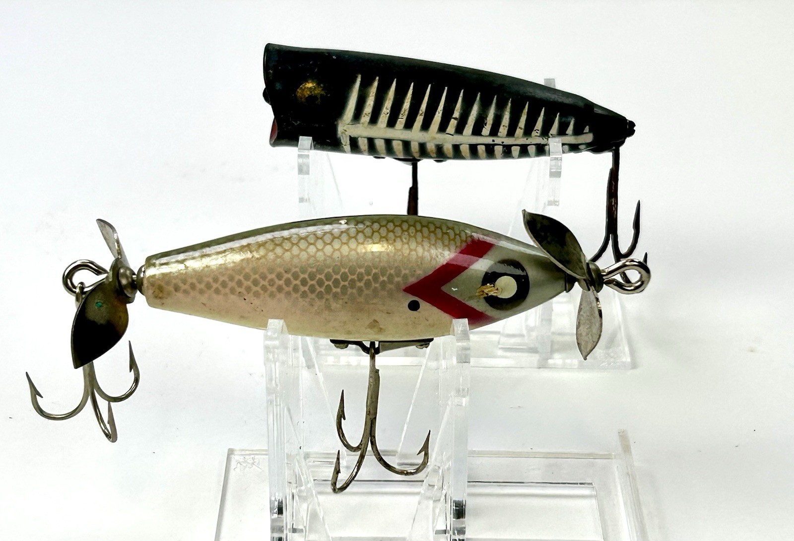 VTG Heddon Chugger Spook & Paw Paw Topwater Shiner Lures.  High Mileage Lures