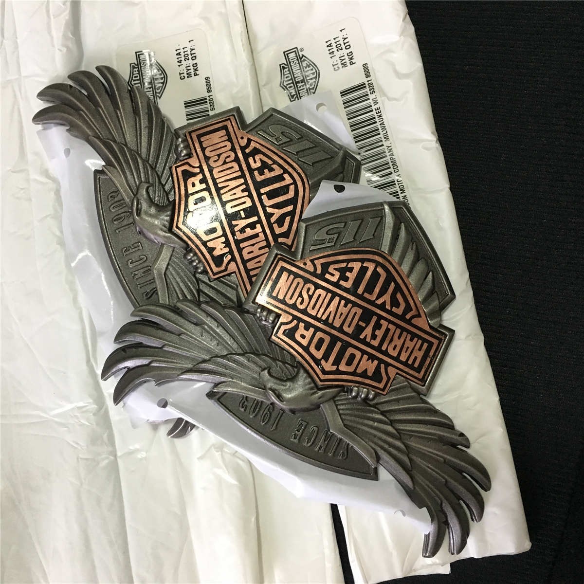 OEM Harley 2018 115th Anniversary Fuel Gas Tank Emblems Touring Dyna Sportster