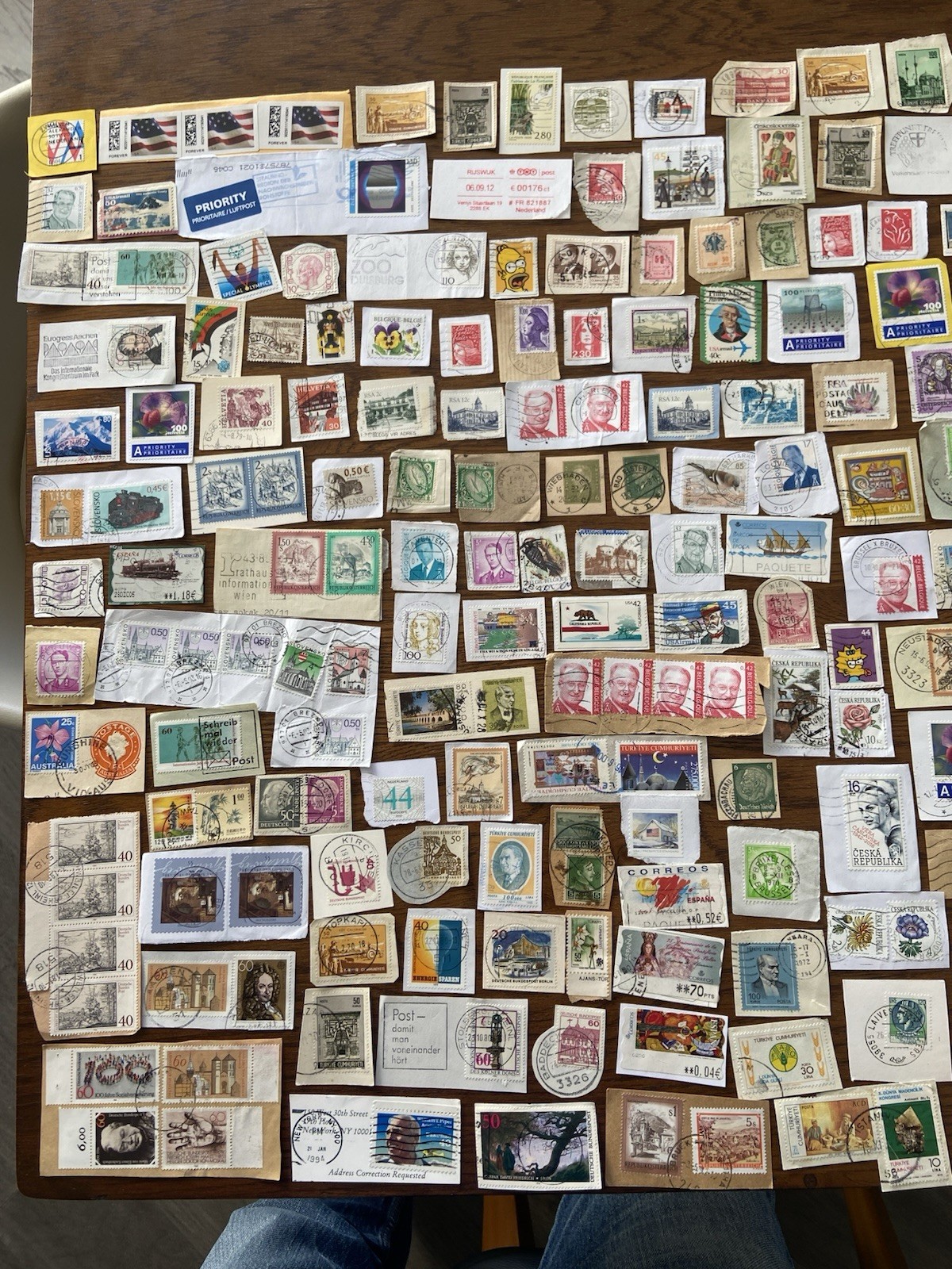 Huge Vintage World Stamp Lot – 300+ – Germany USA Europe Airmail Mix