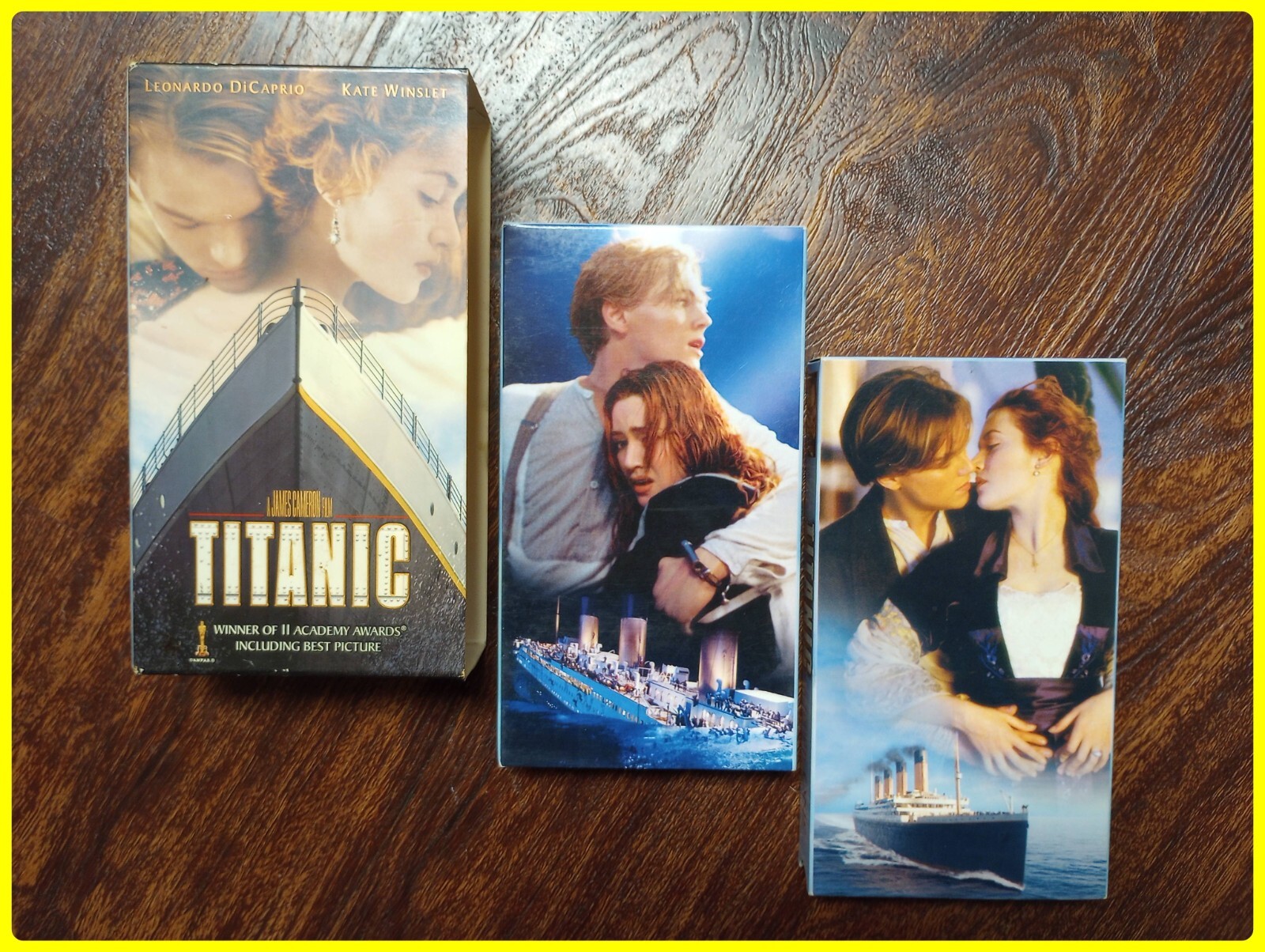 Vintage Titanic VHS Box Set of 2 Cassette Tapes Original 1997 VHS Collection