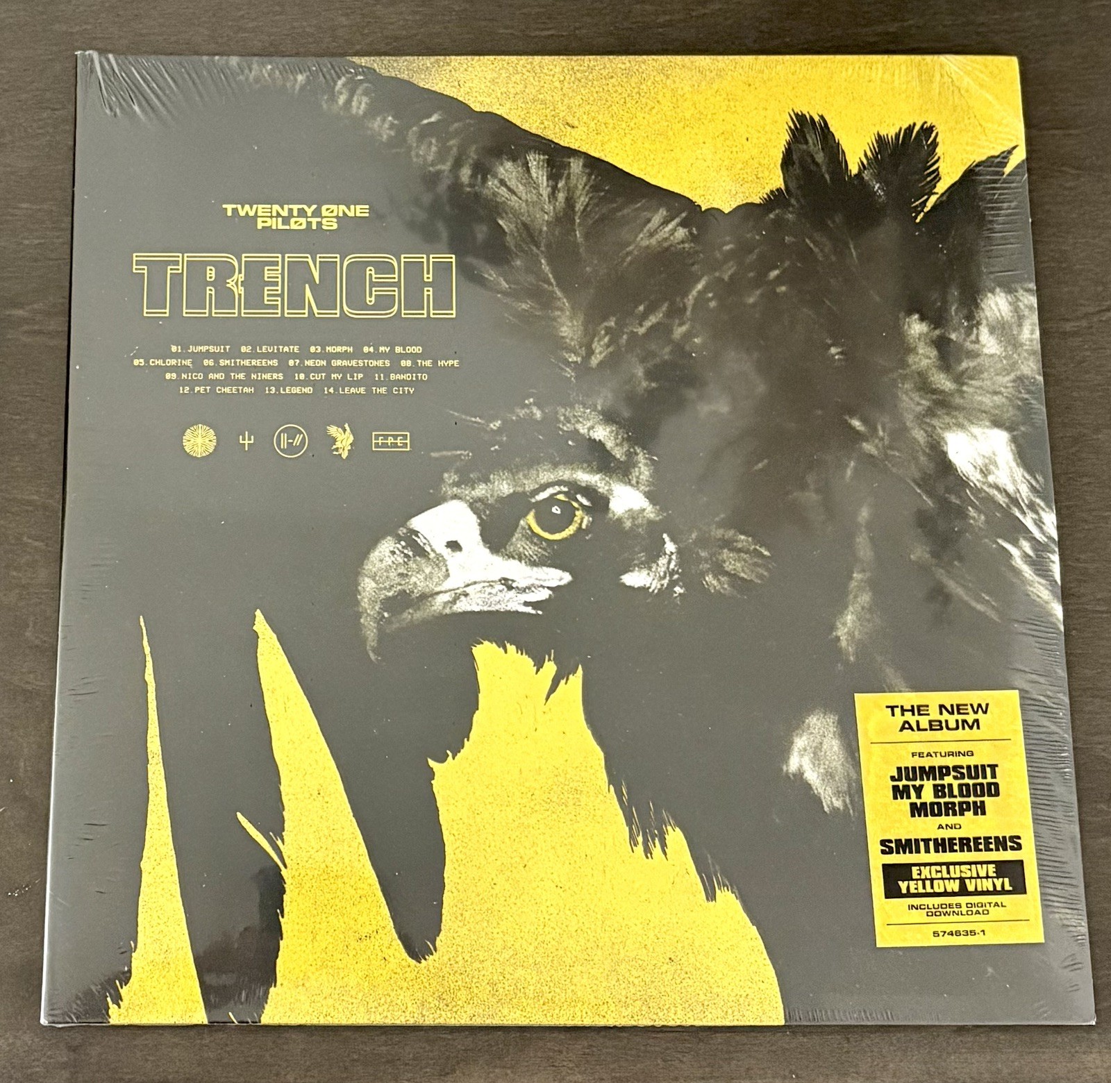 Twenty One Pilots Trench Translucent Yellow 2LP Vinyl RARE 2018 SEALED Limited