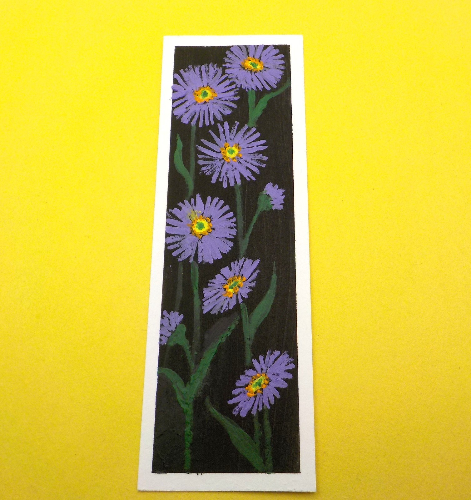 BOOKMARKER ORIGINAL HAND PAINTED WATERCOLOR PURPLE FLORAL WITH COVER AND TASSEL BOOKMARKER ORIGINAL HAND PAINTED WATERCOLOR PURPLE FLORAL WITH COVER AND TASSEL