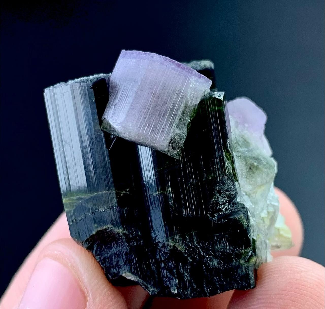 146 Carat Appetite Crystal with Tourmaline Specimen From Afghanistan 146 Carat Appetite Crystal with Tourmaline Specimen From Afghanistan