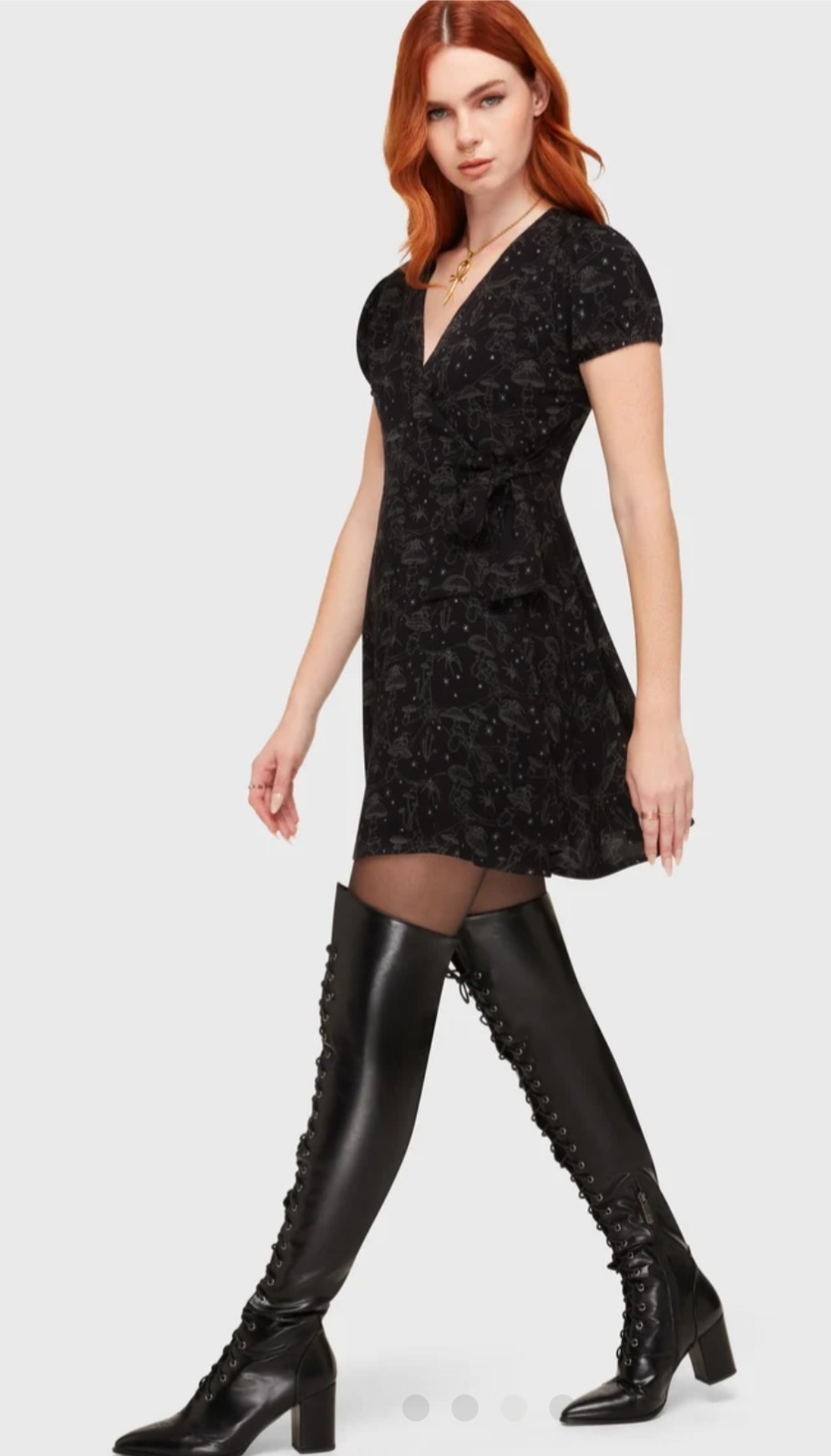 KILLSTAR - GARDEN OF VENOM - BLACK/GREY Mini DRESS Medium 
