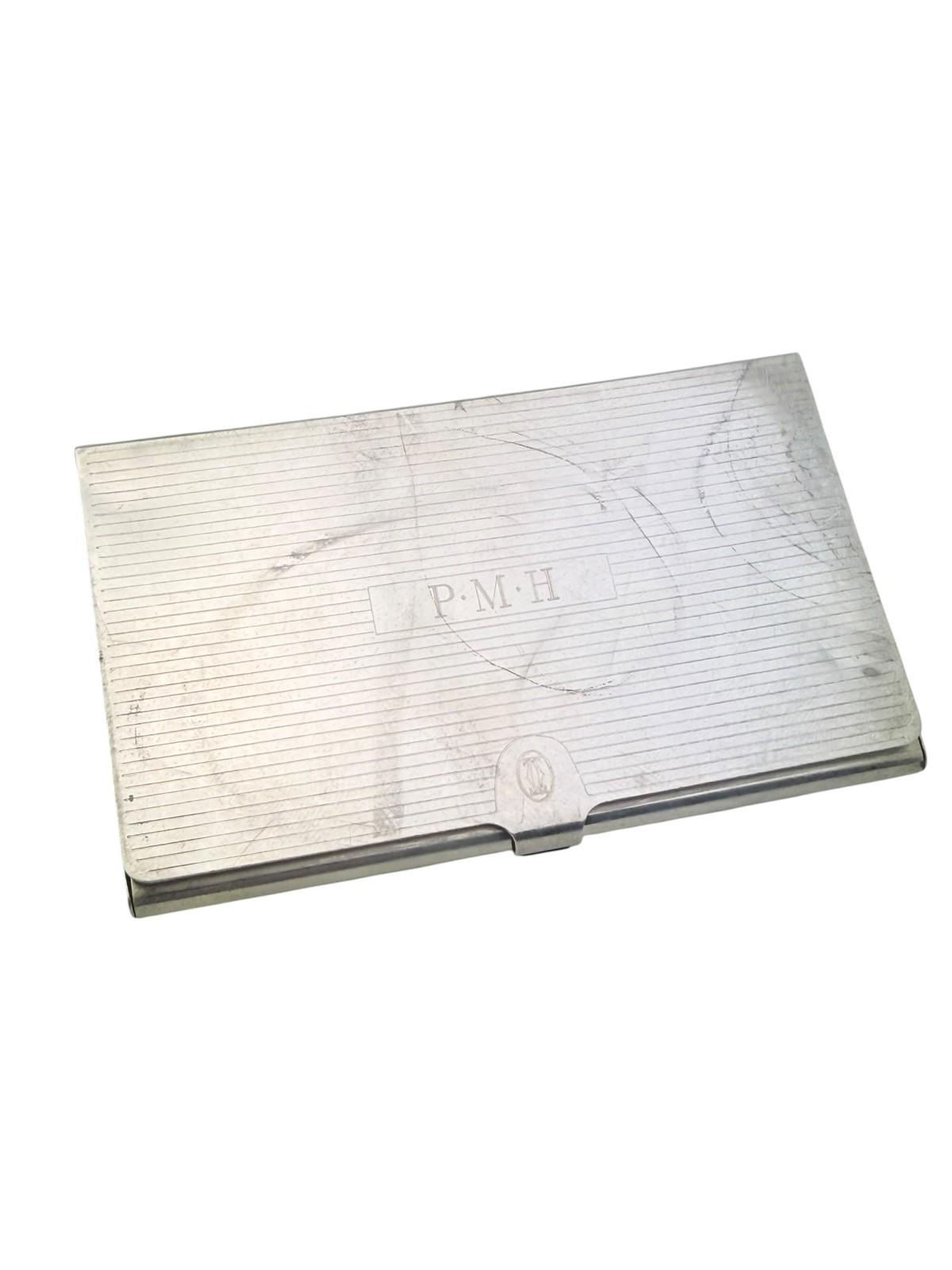 Vintage Cartier Sterling Silver Business Card Case Holder Monogrammed Vintage Cartier Sterling Silver Business Card Case Holder Monogrammed