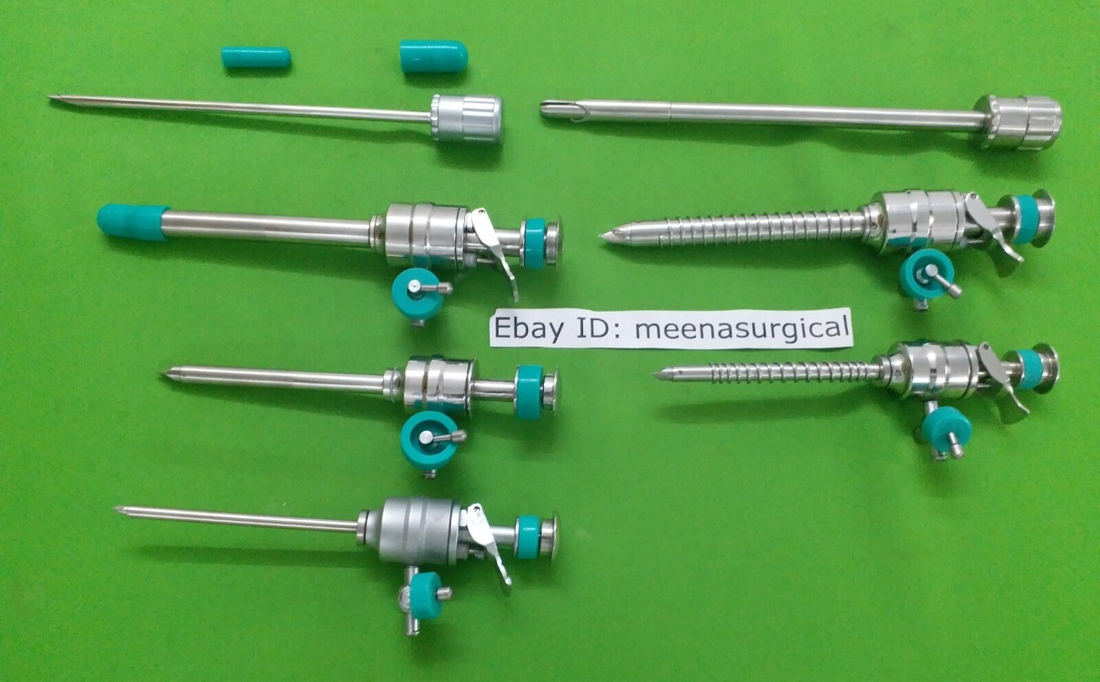 7pc Laparoscopic Trocar Cannula & Safety Trocar Laparoscopy Surgical Instrument